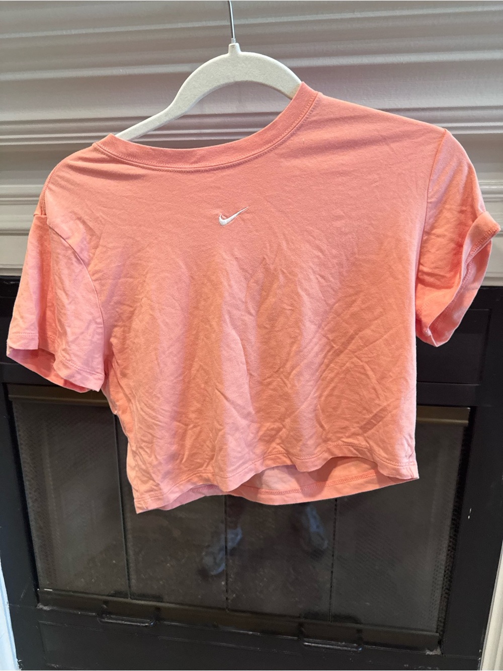 Nike Women’s Coral Pink Cropped and blue  Tee bundle